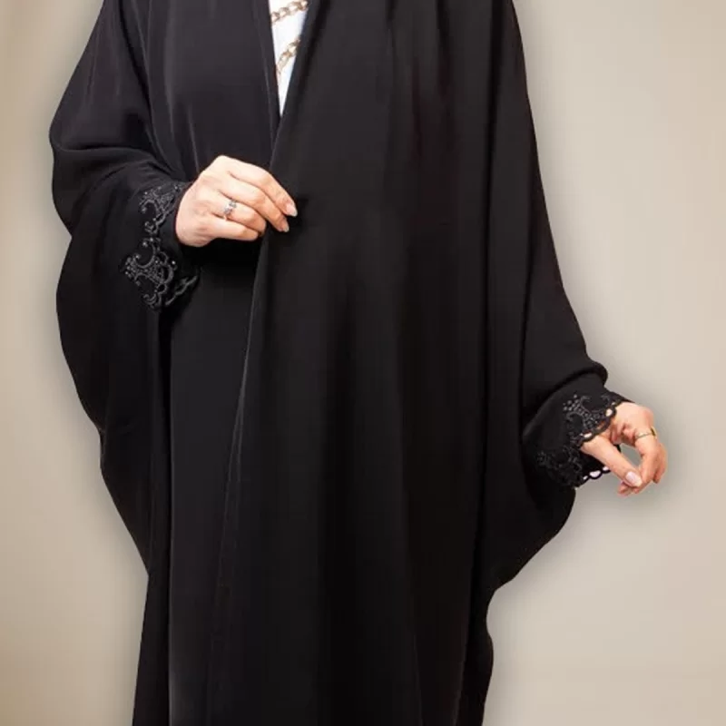 چادر مشکی مدل خبرنگاری گلدوزی پارچه الماس