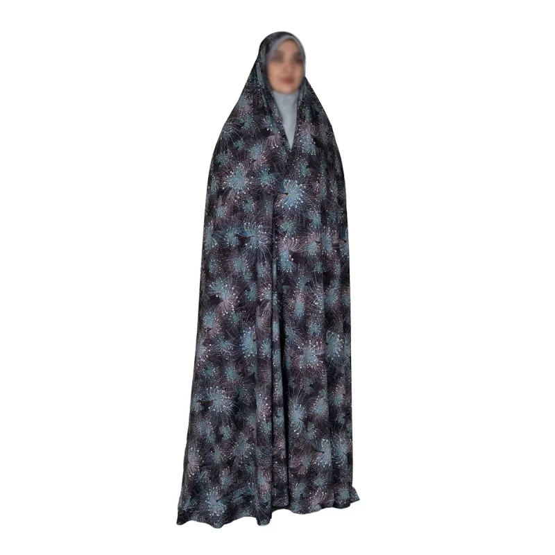 چادر ایرانی رنگی سه بعدی گل پامچال