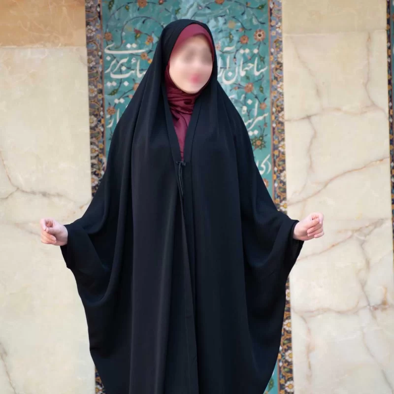 چادر مشکی خبرنگاری جنس کرپ کره