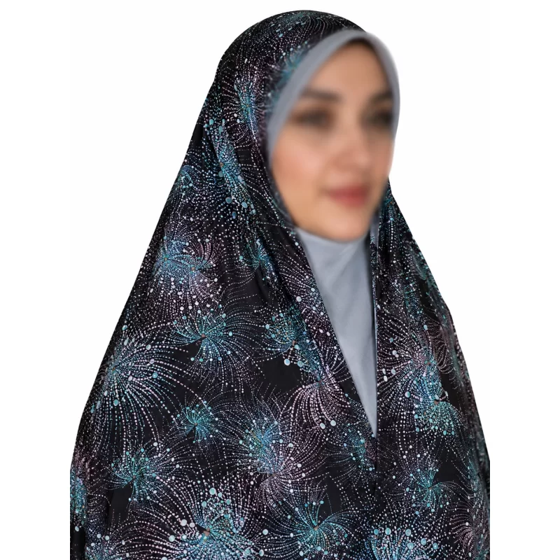 چادر ایرانی رنگی سه بعدی گل پامچال