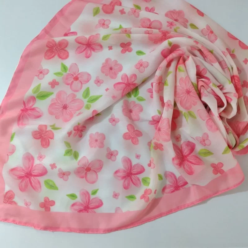 روسری وال دخترانه طرح بهار (بدون نوشته)