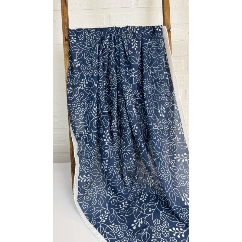 روسری زنانه آبی طرح آذین
