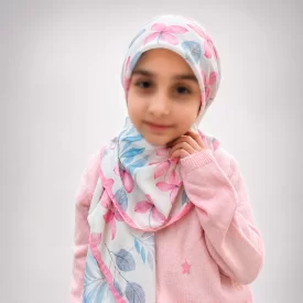 روسری دخترانه حریر مدل ثمین