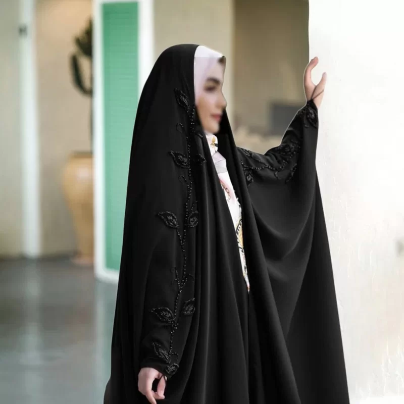 چادر مشکی عربی جواهر دوزی طرح تینا