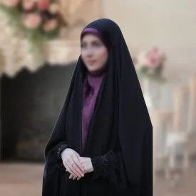چادر مشکی عربی جواهر دوزی طرح جیران