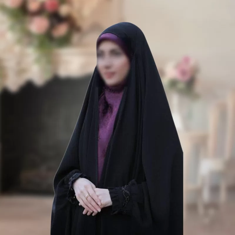 چادر مشکی عربی جواهر دوزی طرح جیران