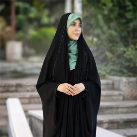 چادر مشکی عربی جواهر دوزی طرح گندم