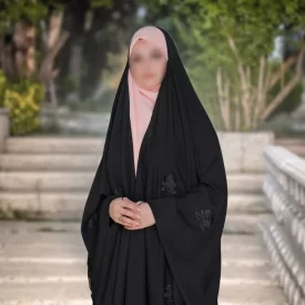 چادر مشکی عربی گلدوزی طرح کتایون