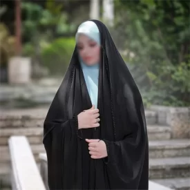 چادر مشکی عربی جواهر دوزی طرح روشا
