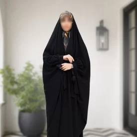 چادر مشکی عربی مدل سنبادی پاپیونی