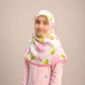 روسری دخترانه حریر مدل رزا