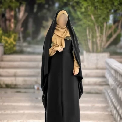 چادر مشکی عربی مدل حسنا کمری