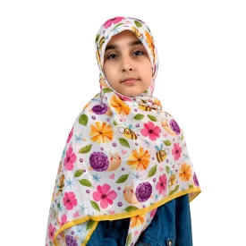 روسری دخترانه حریر مدل زنبوری