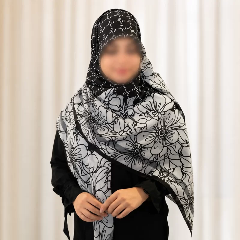 روسری زنانه حریر مدل نقشینه