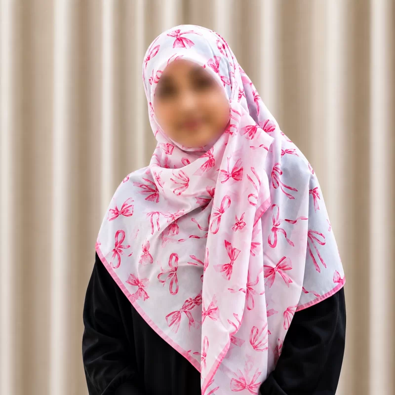 روسری دخترانه حریر مدل پاپیون