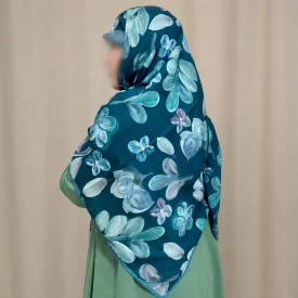 روسری زنانه حریر مدل نادیا رنگ سبز