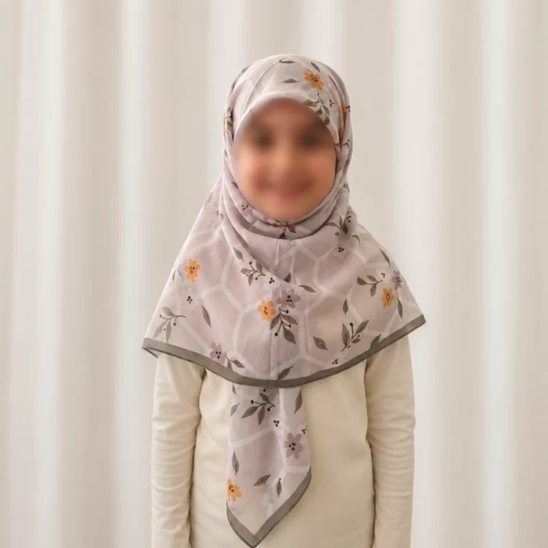 روسری دخترانه حریر مدل نیروانا