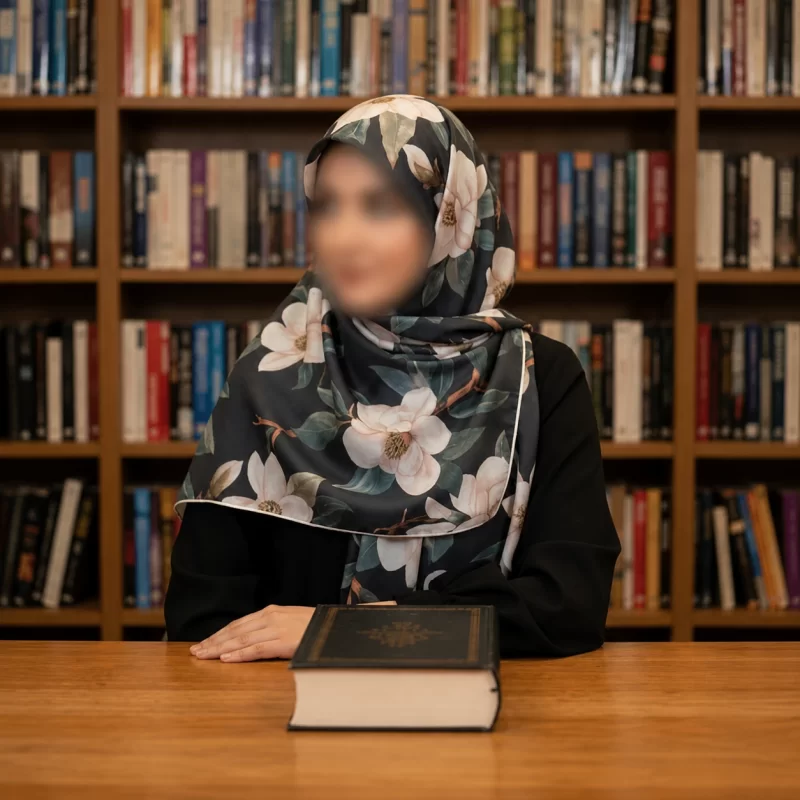 روسری زنانه حریر مدل گل مرداب 