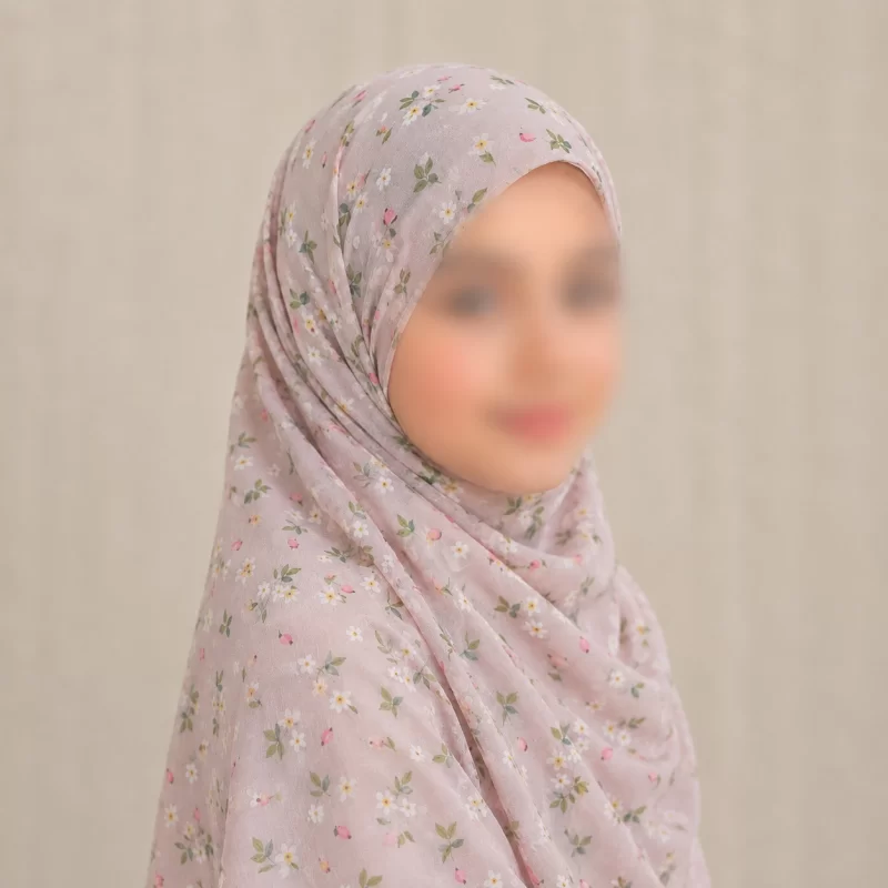 روسری دخترانه حریر مدل نارون 