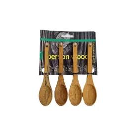 قاشق چای خوری چوبی - بسته 4 عددی