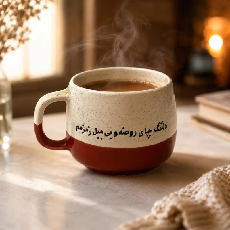 ماگ سرامیک طرح چای روضه