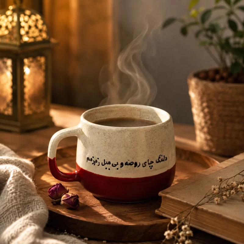 ماگ سرامیک طرح چای روضه 2