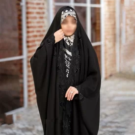 چادر مشکی عربی ندا امارات طرح سلما کد 3060