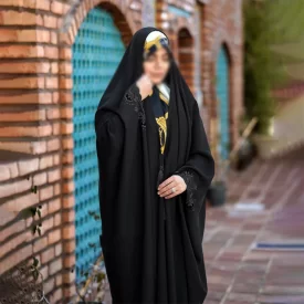 چادر مشکی عربی گلدوزی شده کد 3070