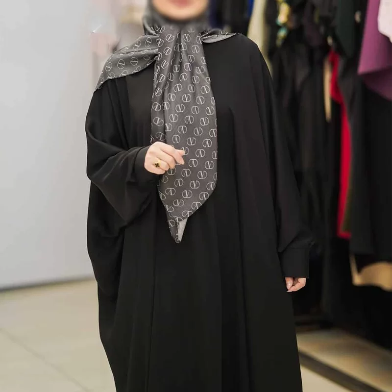 مانتو عبایی مشکی مدل ساده