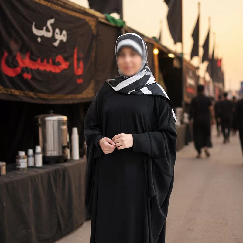 مانتو عبایی مشکی طرح آلاله