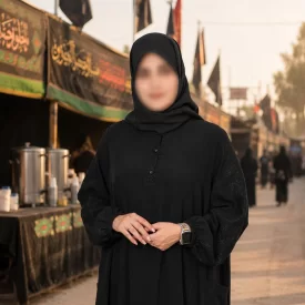 مانتو عبایی مشکی طرح مینا