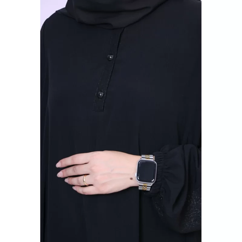 مانتو عبایی مشکی طرح مینا