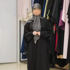 مانتو عبایی مشکی مدل ساده