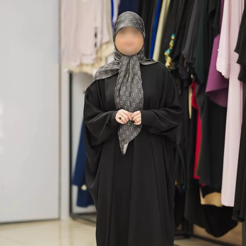 مانتو عبایی مشکی مدل ساده
