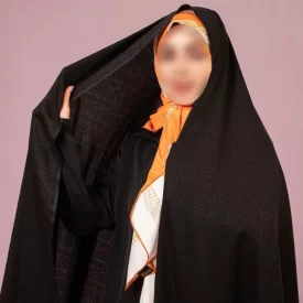 چادر ایرانی مشکی طرح سنتی شهرکرد 5