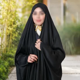 چادر عبا مشکی طرح پارچه طرحدار کد 3
