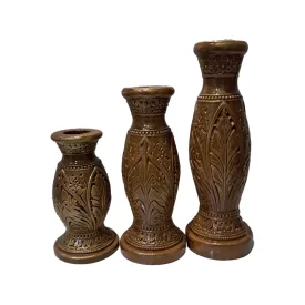 ست شمعدان سنگی سه عددی