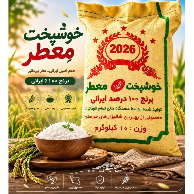 برنج عنبر بو معطر خوزستان