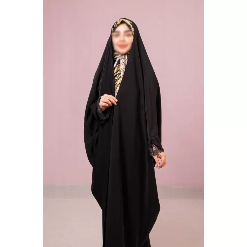 چادر عبایی مشکی طرح رستا ندا قطری