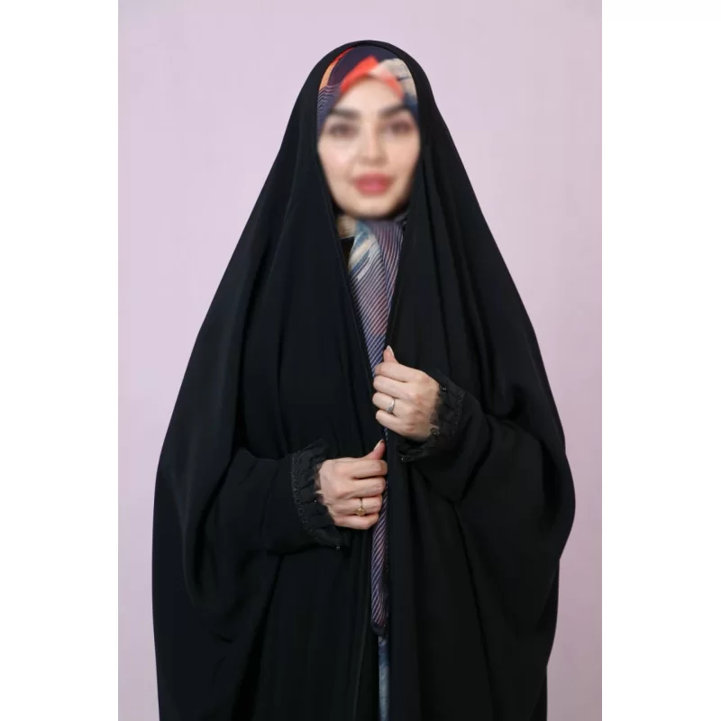 چادر عبایی مشکی طرح بهارا ندا قطری