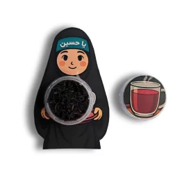 گیفت گلاسه و قوطی چای نذری دخترانه 