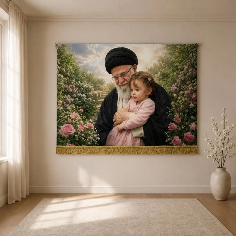 کتیبه مخمل طرح زهرا گلپایگانی نوه شهید رهبر انقلاب کد 4