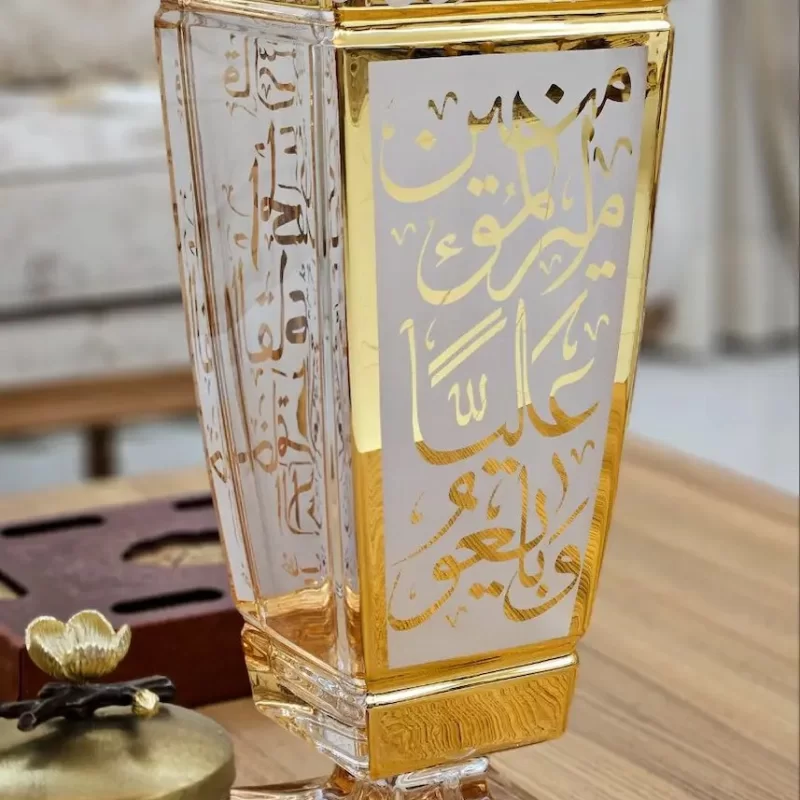 گلدان کریستال نوبل طرح طلاکوب مهدوی مدل علوی