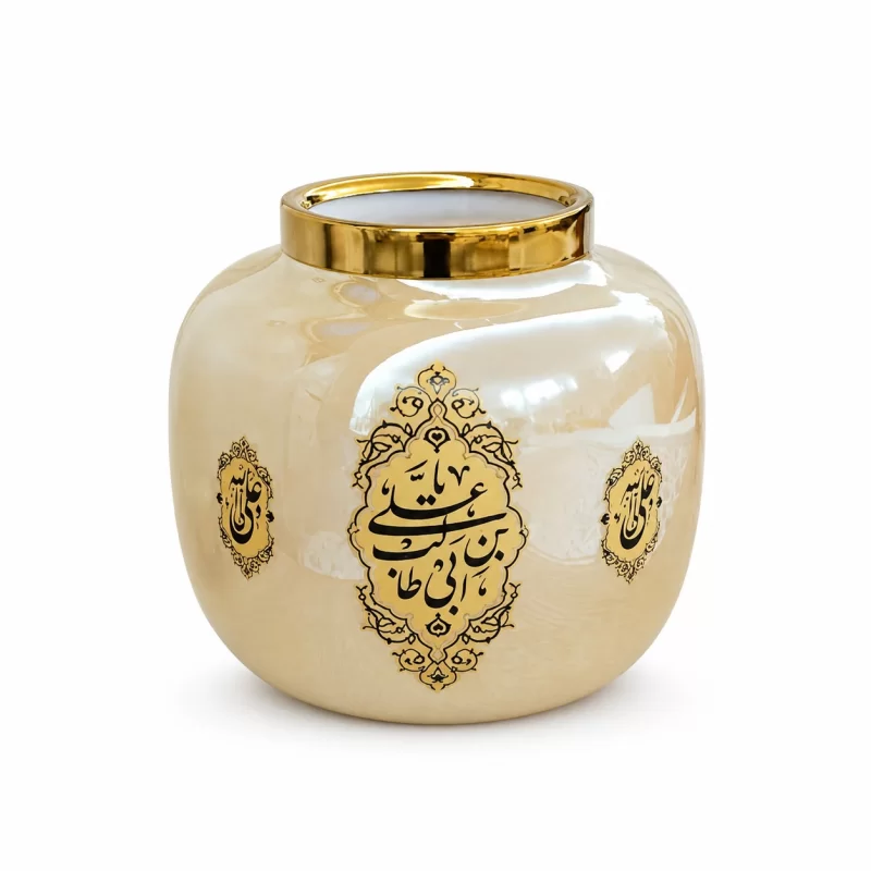 گلدان یاقوت طرح علی بن ابی طالب