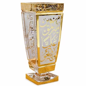 گلدان کریستال نوبل طرح طلاکوب مهدوی مدل علوی