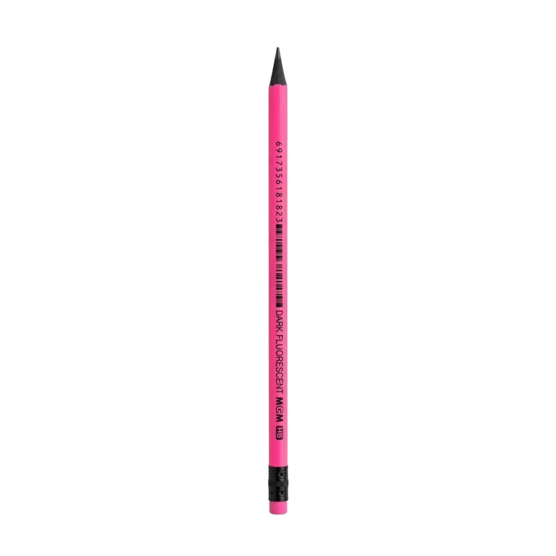 مداد مشکی MGM سر پاکن دار رنگ صورتی