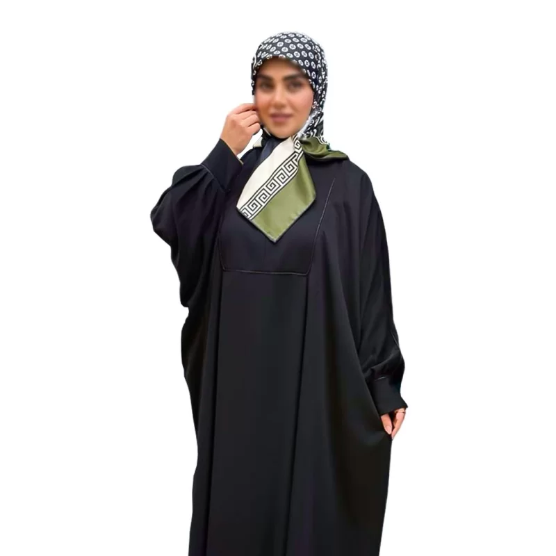 مانتو عبایی مشکی طرح ندا