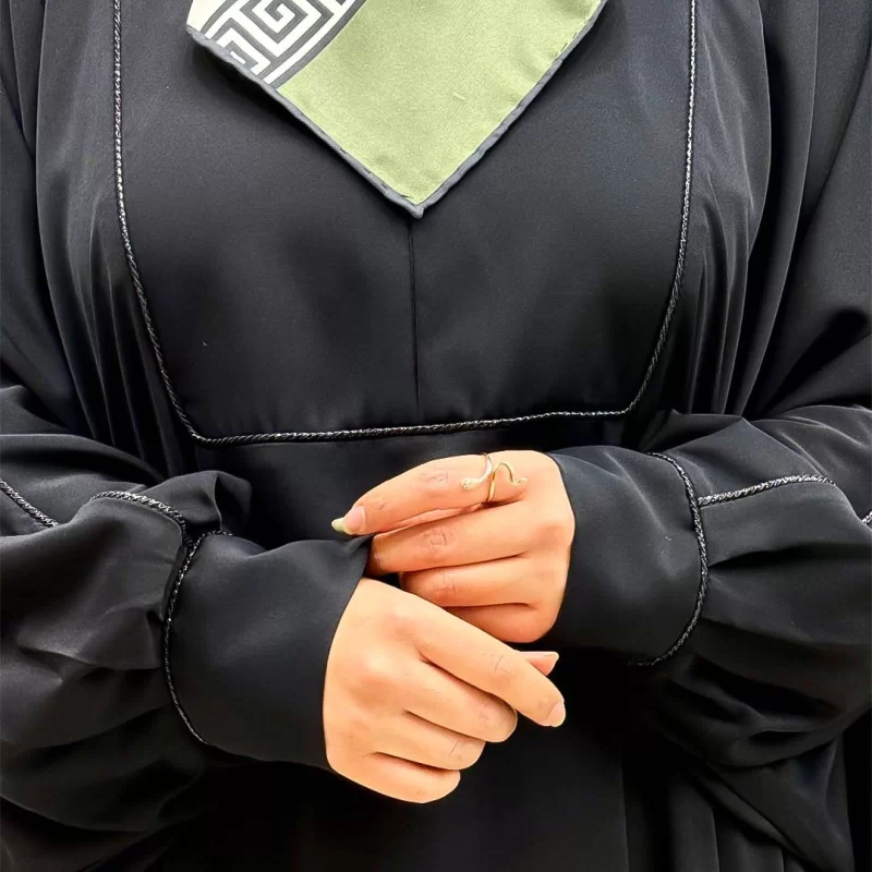 مانتو عبایی مشکی طرح ندا