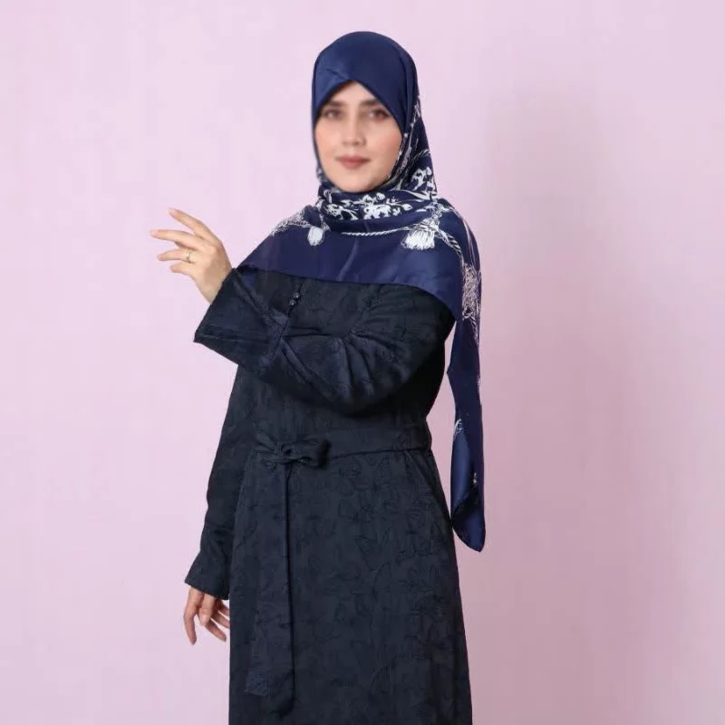 پیراهن زنانه سرمه ای طرح پروانه