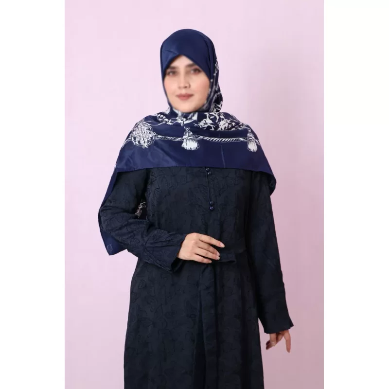 پیراهن زنانه سرمه ای طرح پروانه